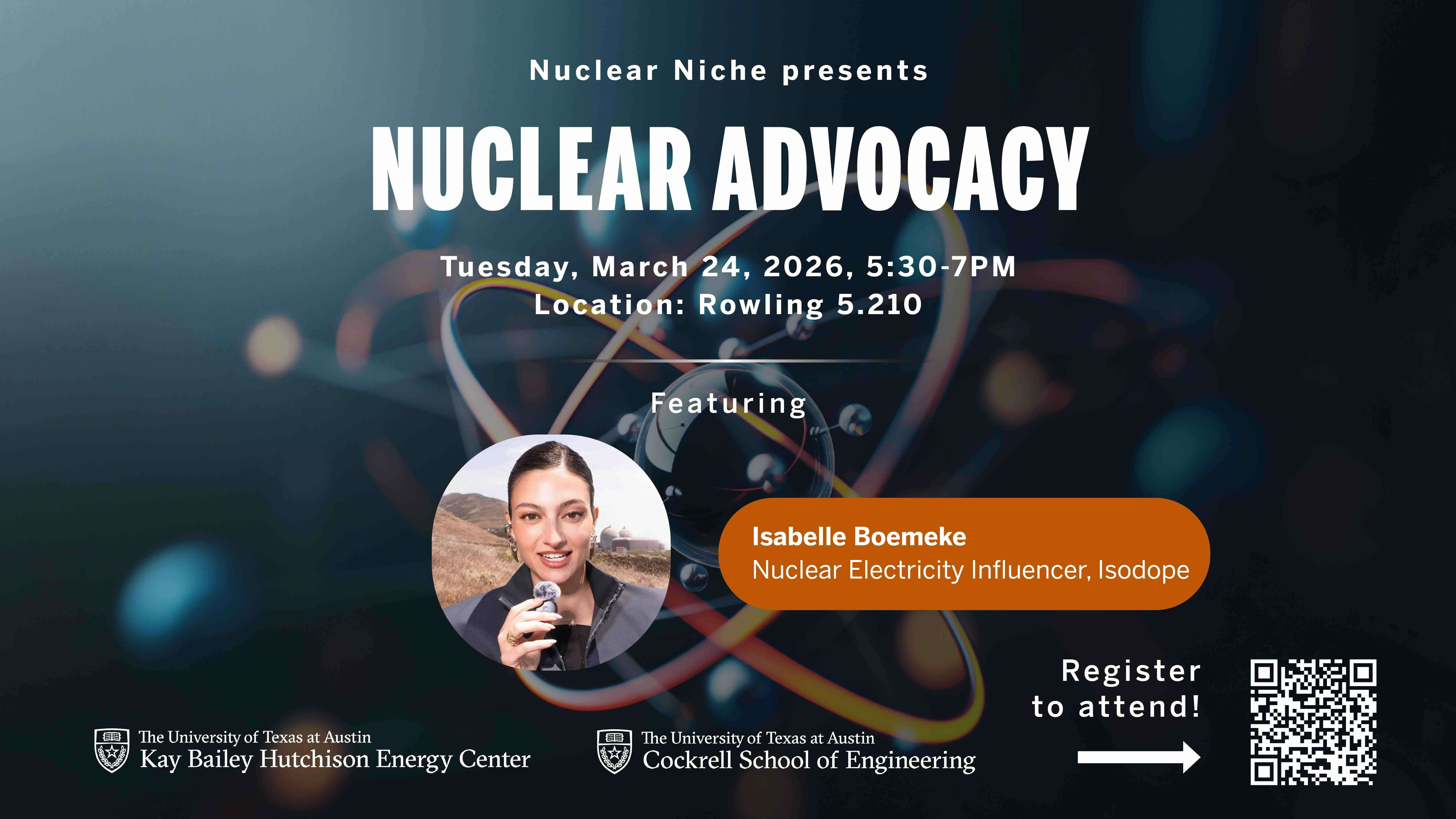 Muclear Niche presents Nuclear Advocacy, Tuesday, March 24, 5:30-7pm
