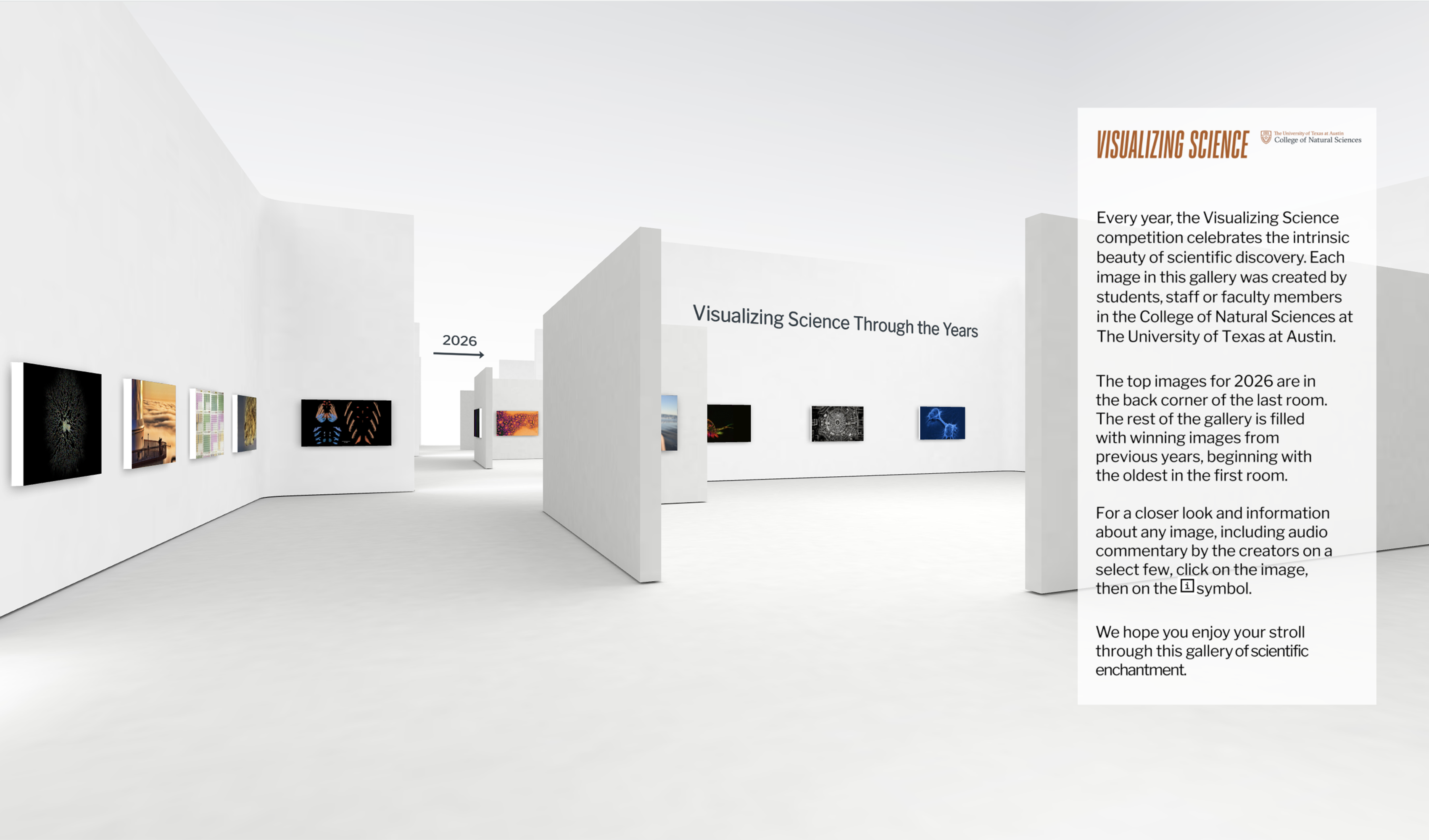 Image of the entrance to the 2026 Visualizing Science Showcase