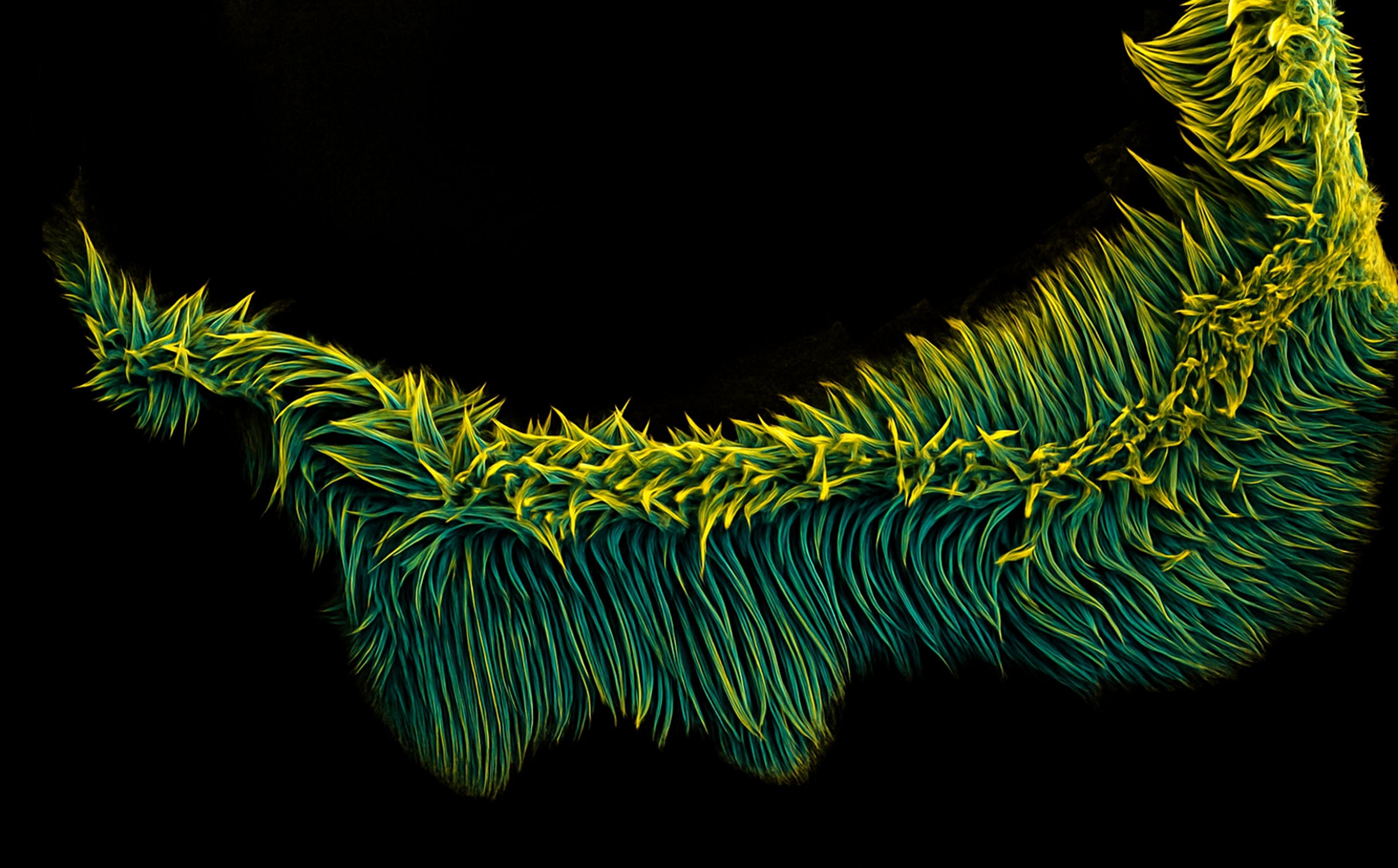 A shaggy-looking conglomeration of amino acid chains.