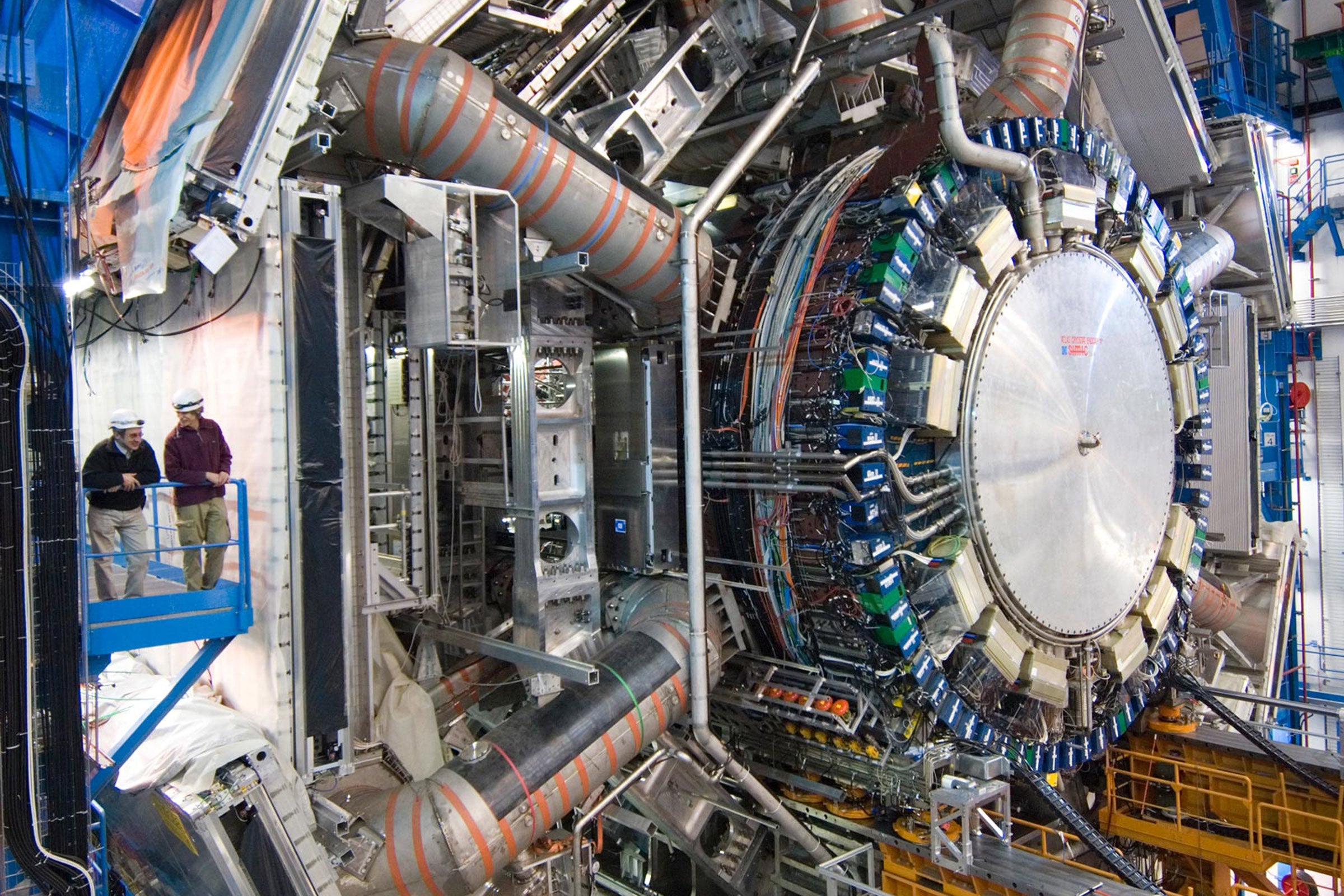 The ATLAS detector, heavy as the Eiffel Tower and nearly as long as an Olympic swimming pool, helped discover the Higgs boson.