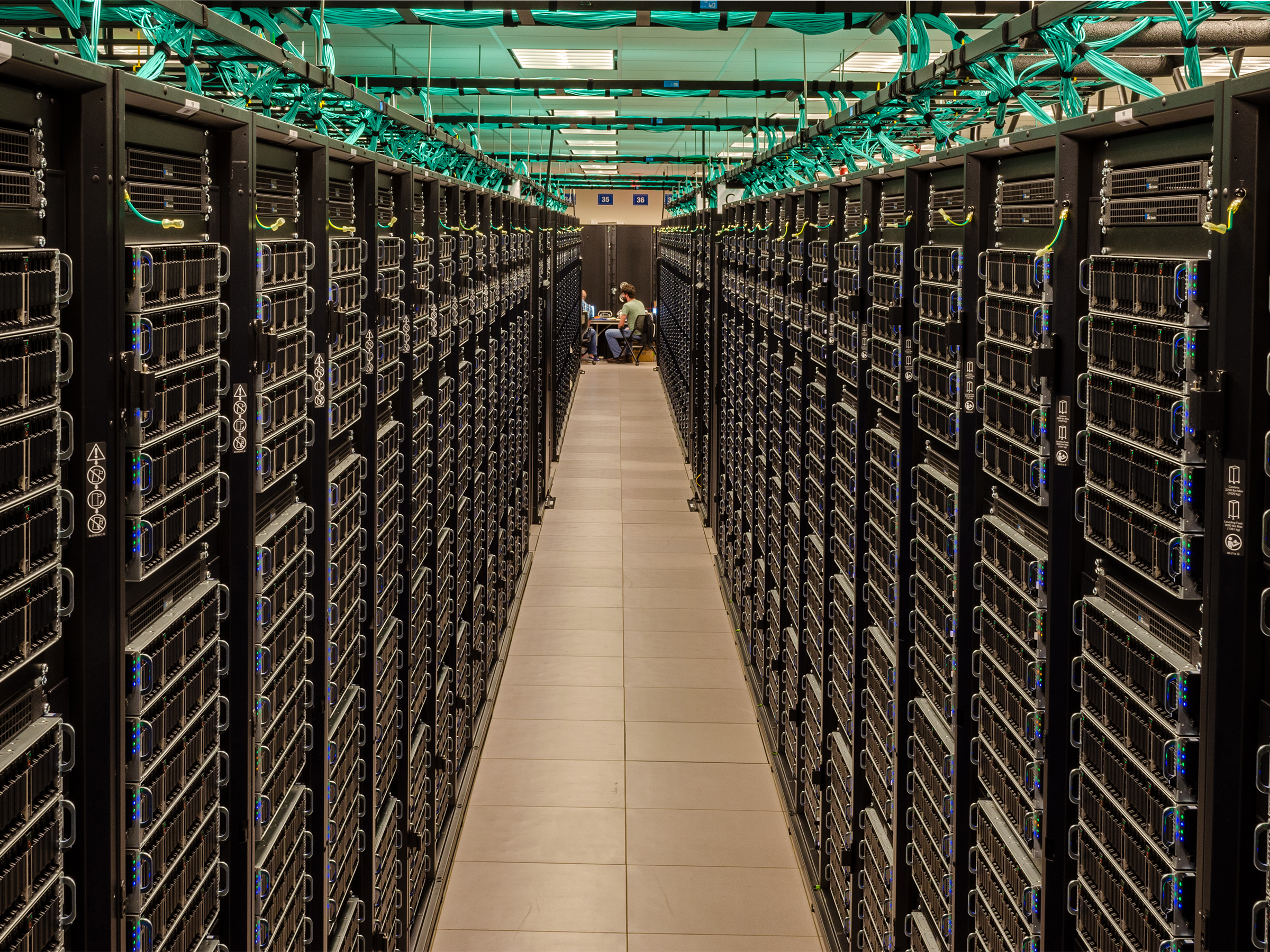 A photo of the Frontera supercomputer
