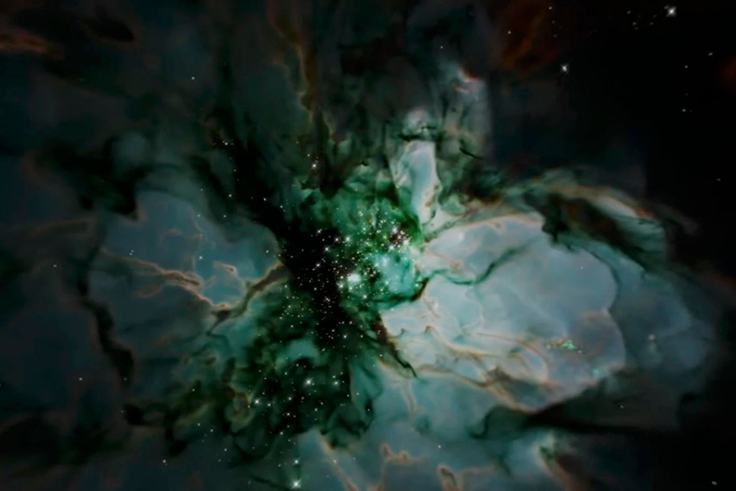 A galactic swirl in outer space