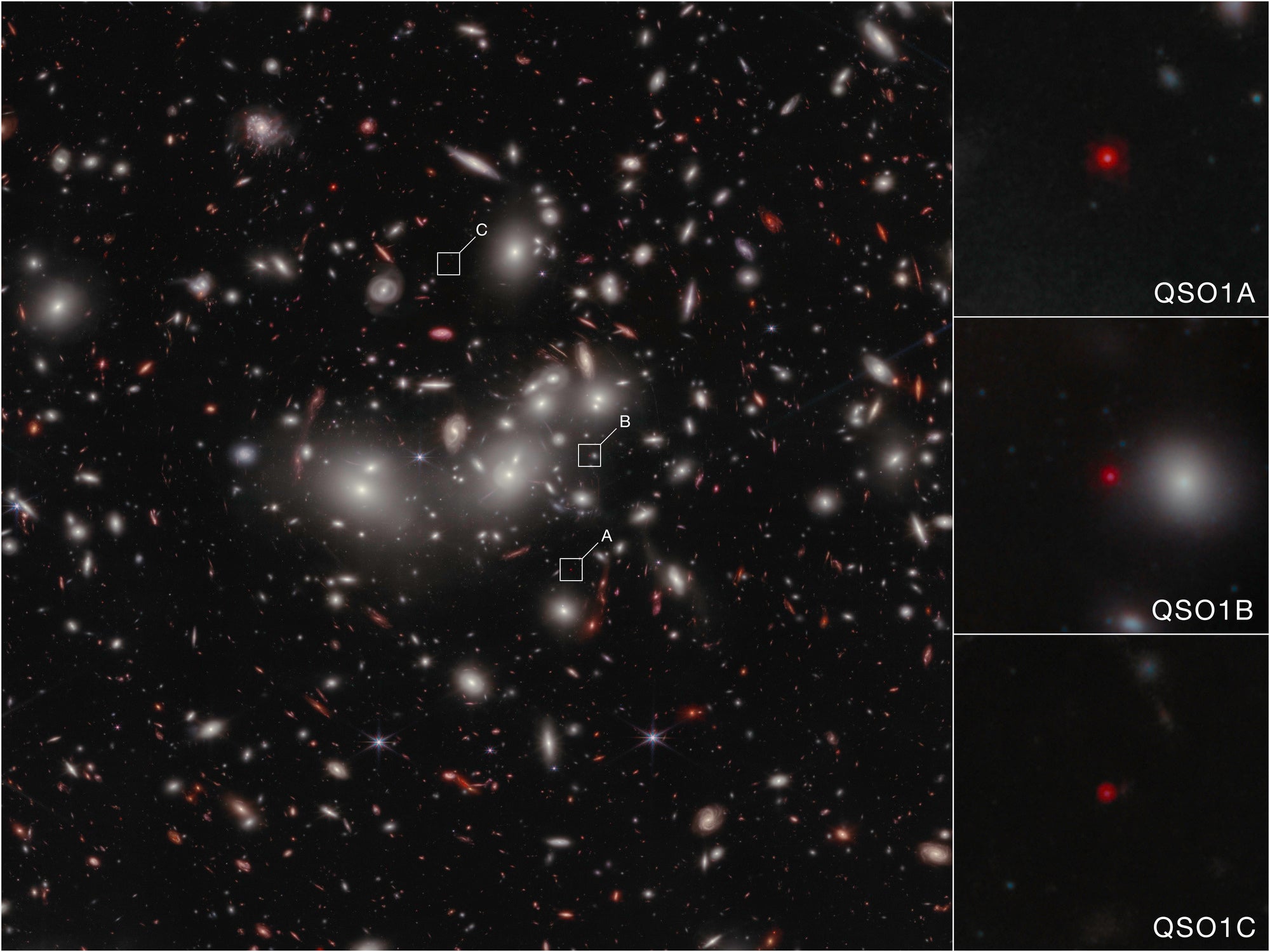 A view of space with galaxies and stars