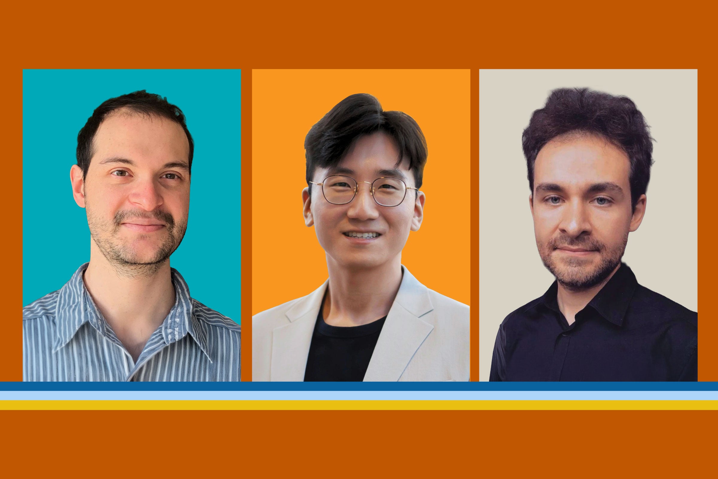 Headshots of Dr. Gilpin, Dr. Kim and Dr. Baldini