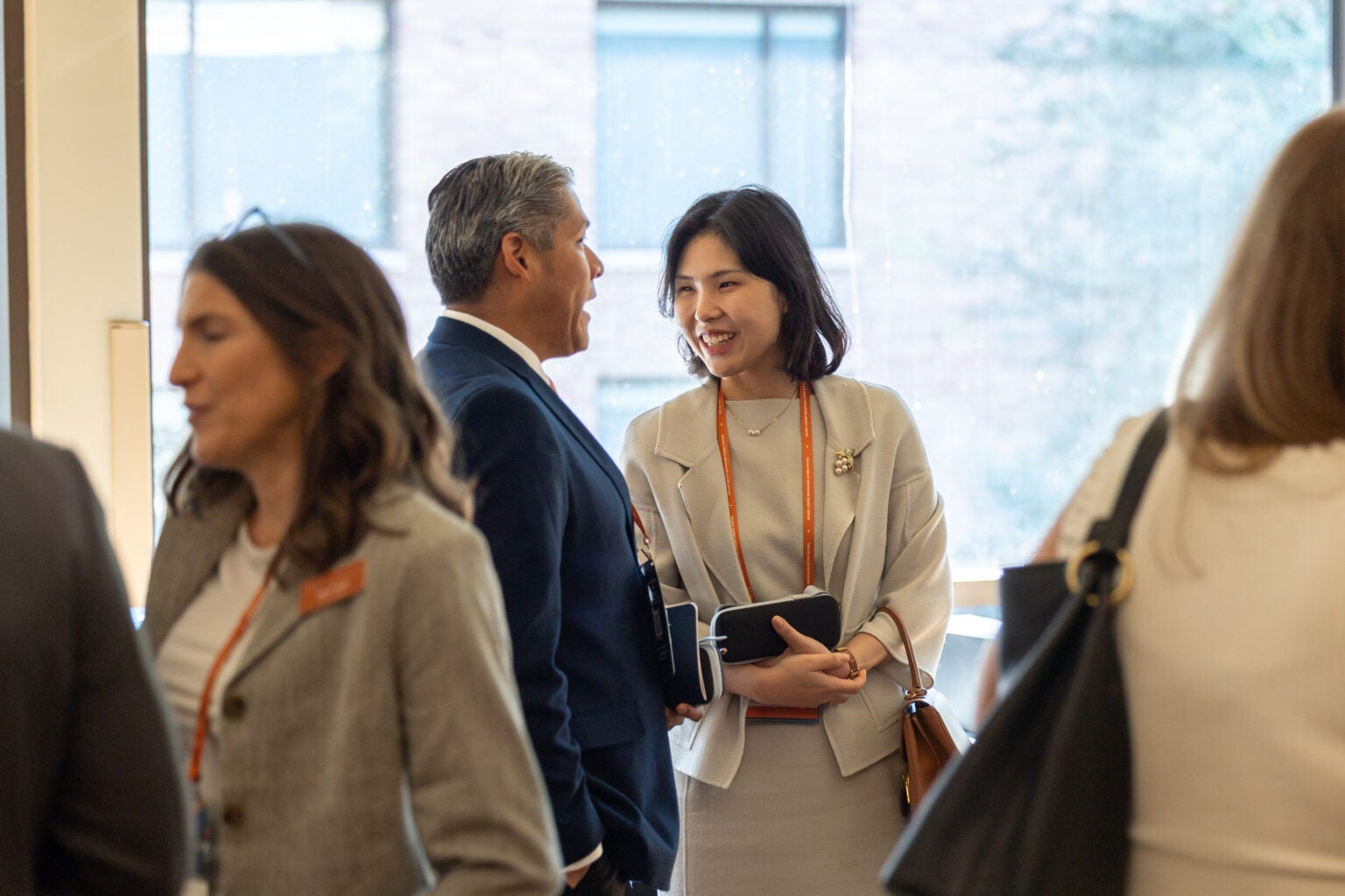 Two people in discussion at the 2025 KBH Symposium
