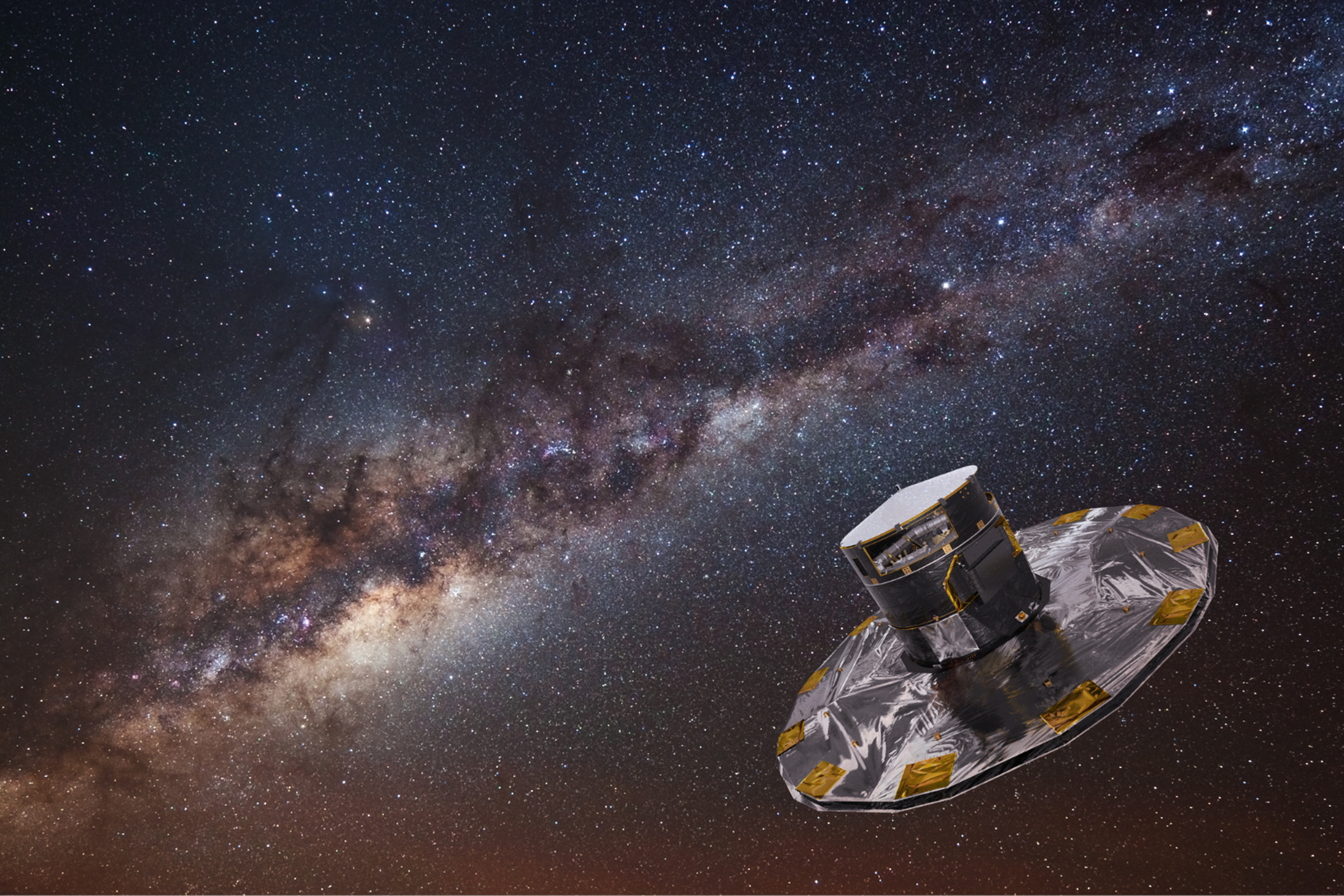 Milky Way Galaxy and Gaia spacecraft