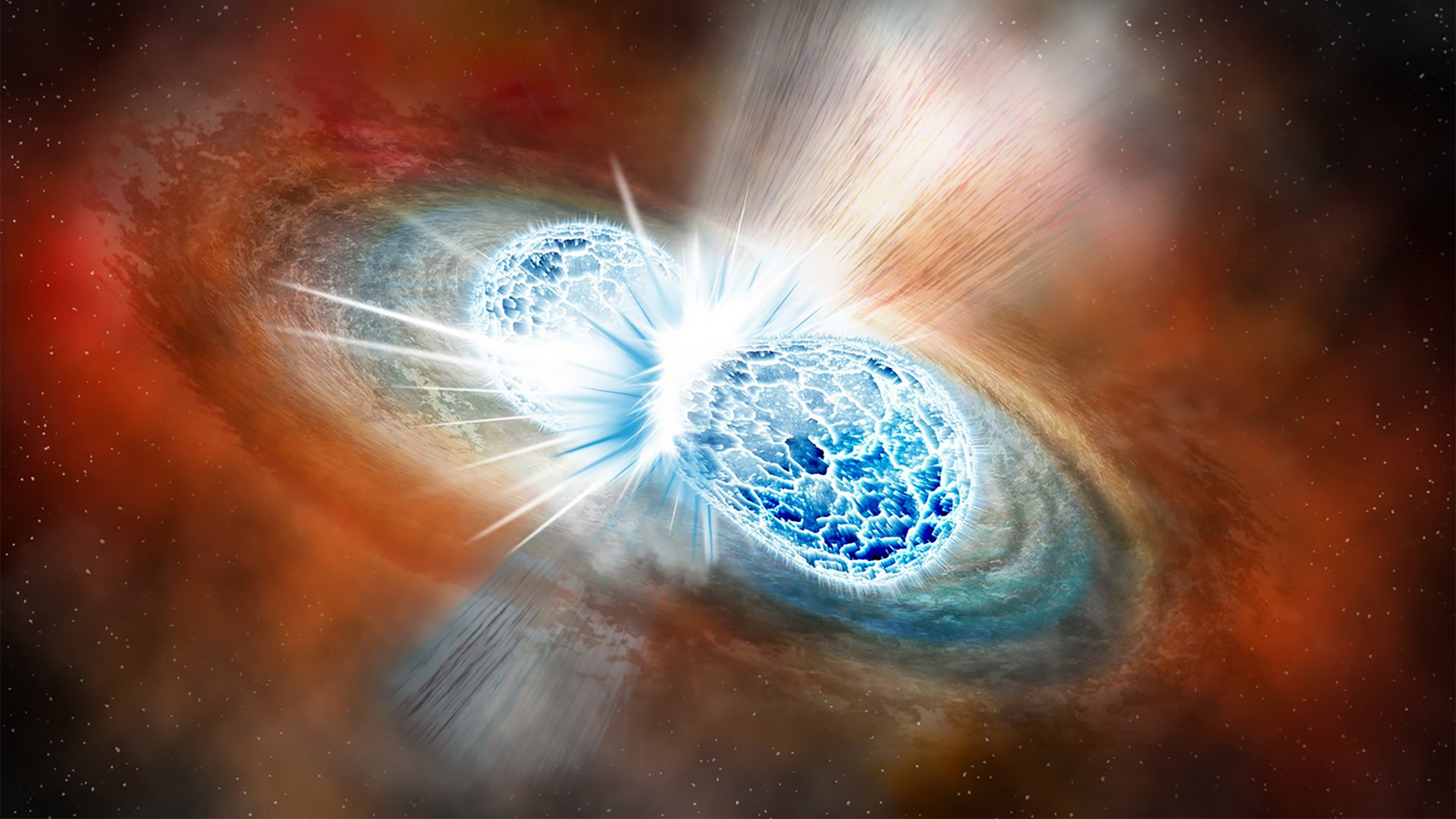 Illustration of large explosion in space