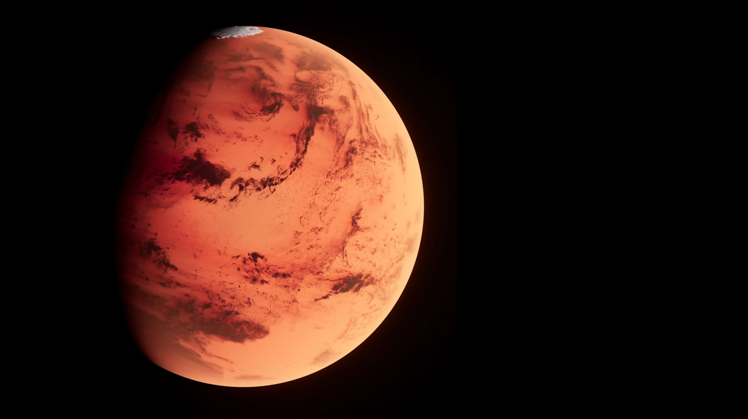 A view of Mars from space 