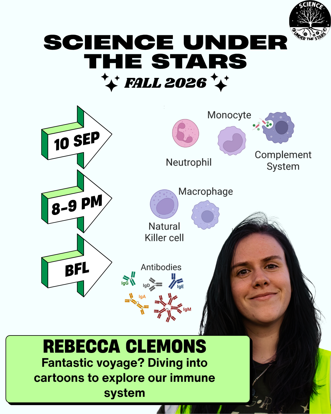 Science Under the Stars: Rebecca Clemons — Fantastic voyage? Diving into cartoons to explore our immune system